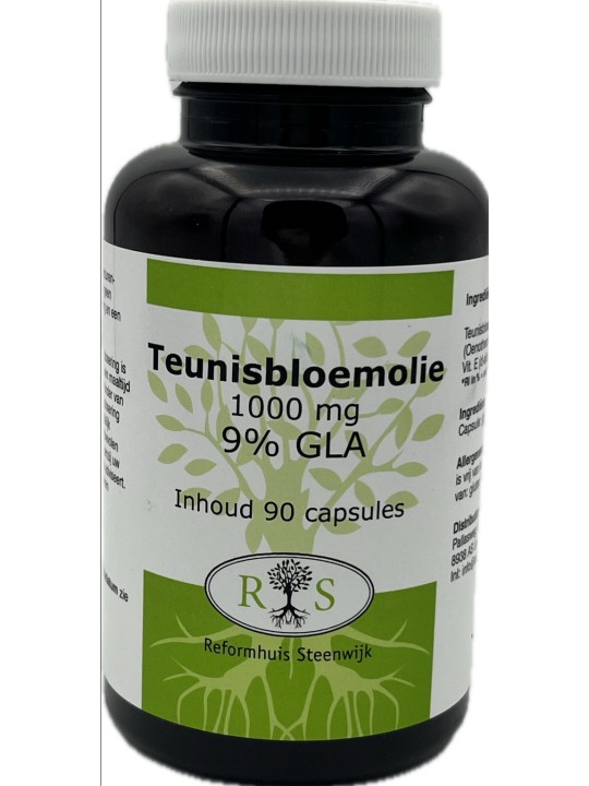 Teunisbloemolie 1000 mg 9% GLA 90 caps