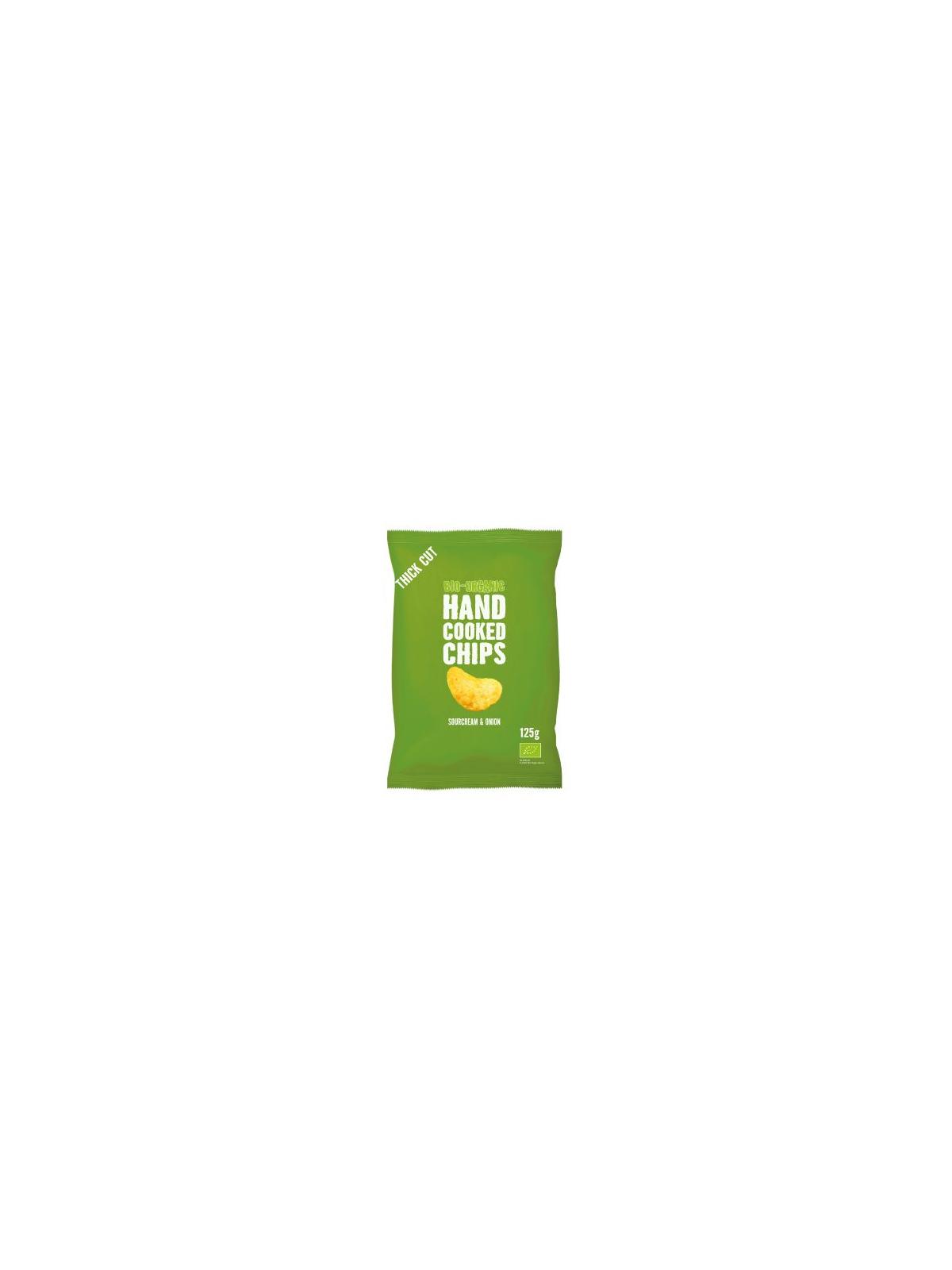 Chips handcooked sour cream & onion bio