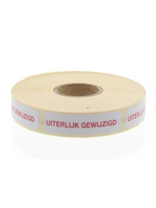 Strooketiket uiterlijk gewijzigd 44 x 11mm