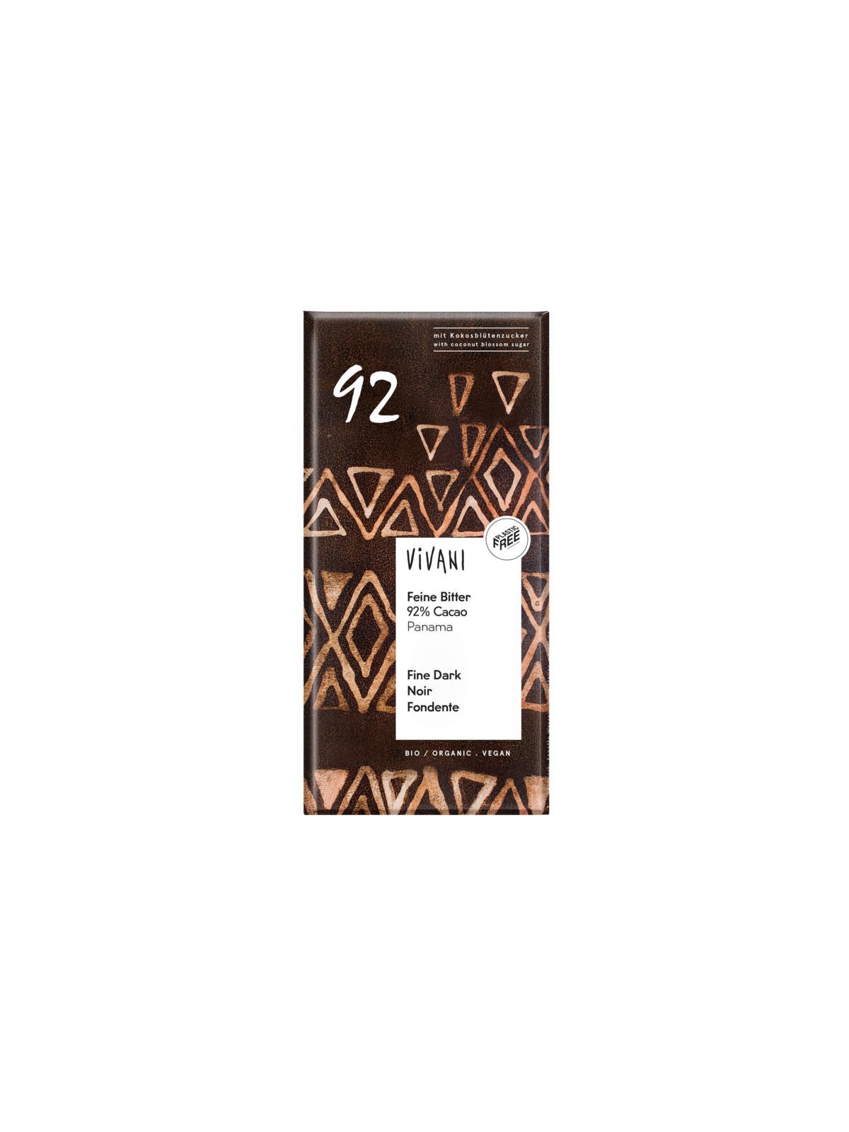 Chocolade puur delicaat 92% Panama bio