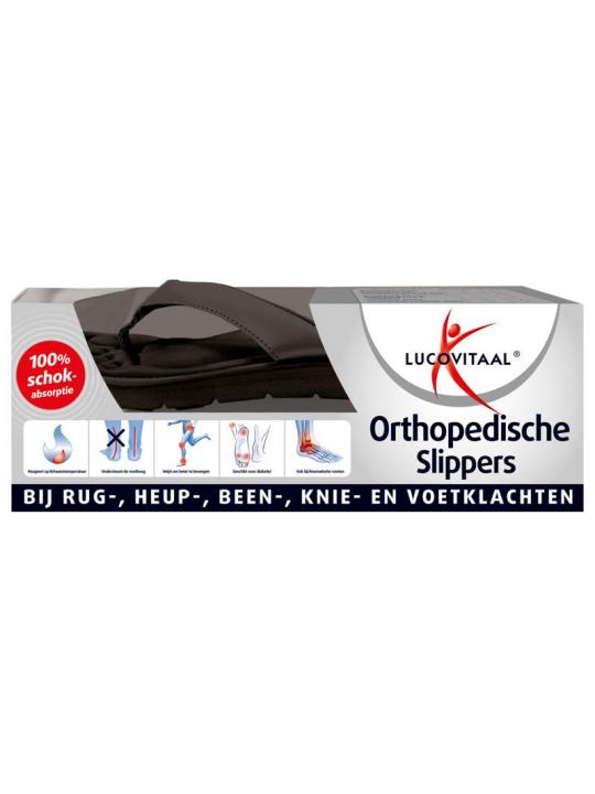 Orthopedische slippers maat 45-46 zwart