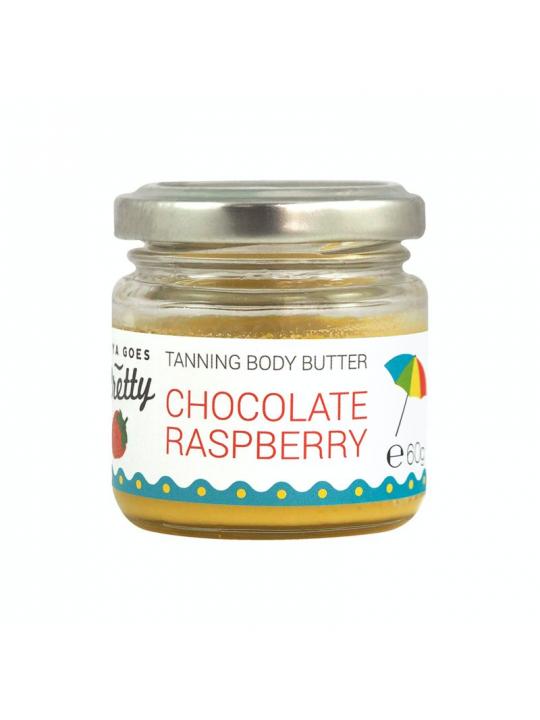 Tanning body cream chocolate & raspberry