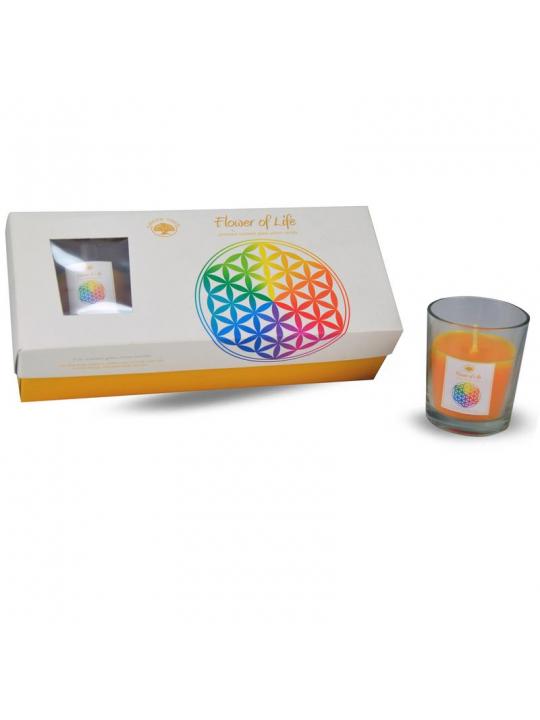 Giftset geurkaars flower of life