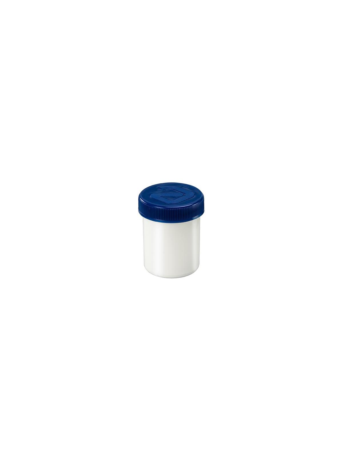 Zalfflacon wit/blauw met dop 25ml