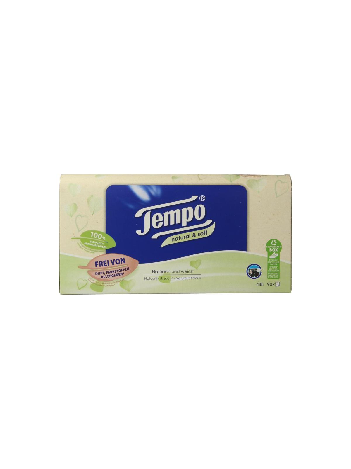 Tissue box natural & soft 4-laags