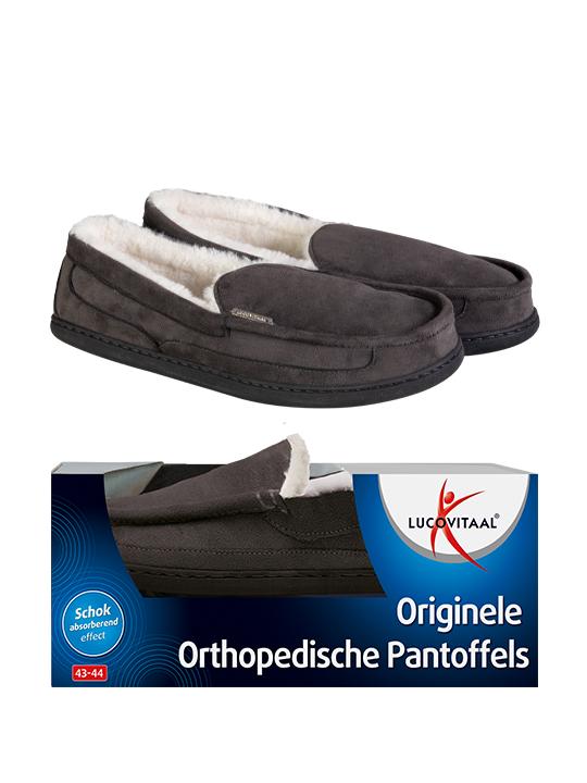 Orthopedische pantoffels antraciet maat 41-42