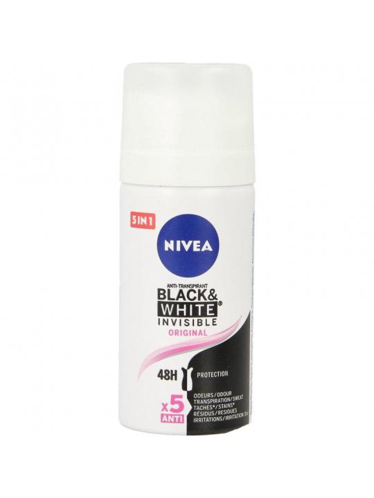 Deodorant spray black & white invisible mini