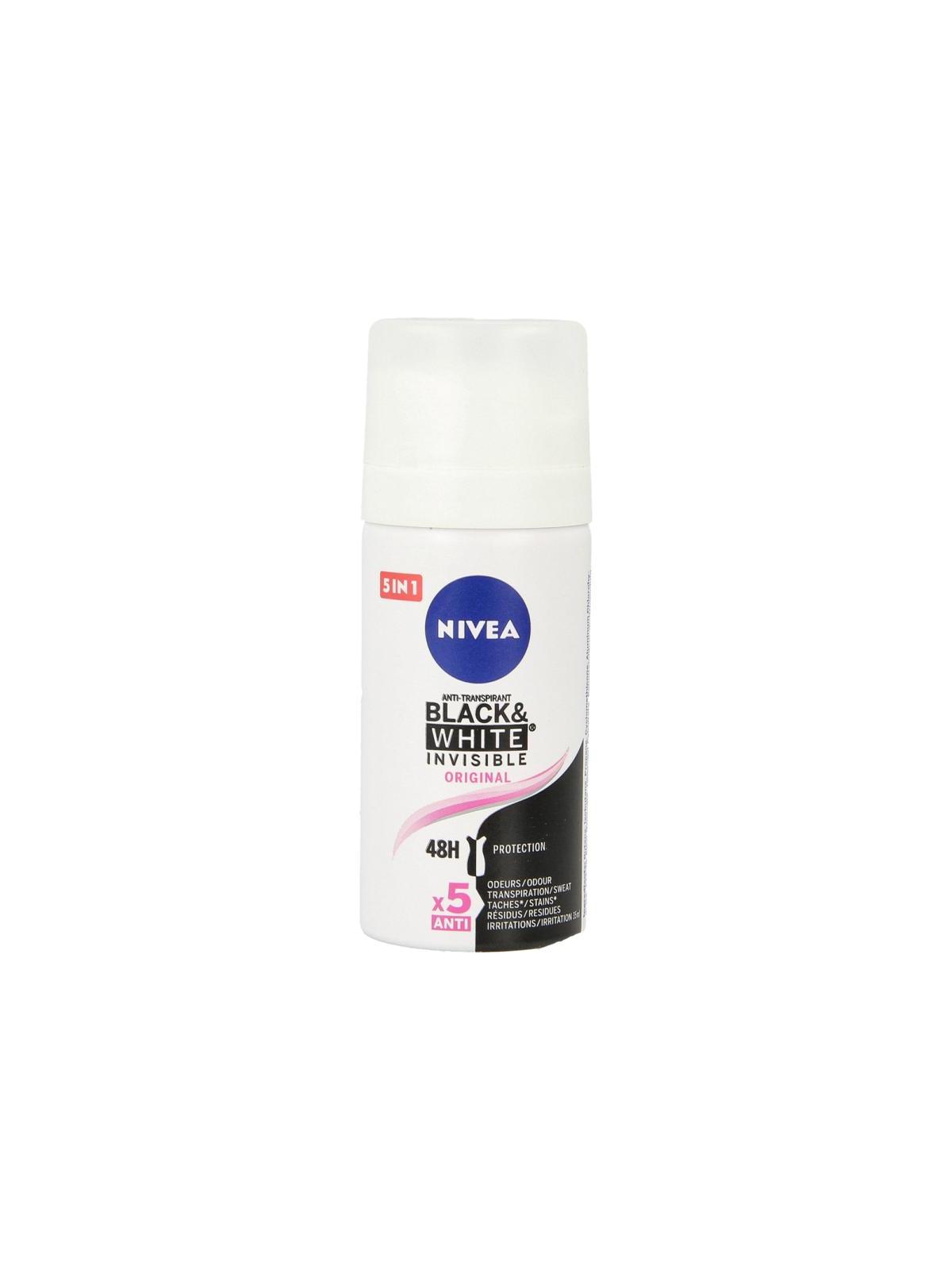 Deodorant spray black & white invisible mini