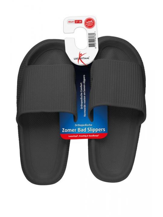 Orthopedische badslipper 37-38 zwart