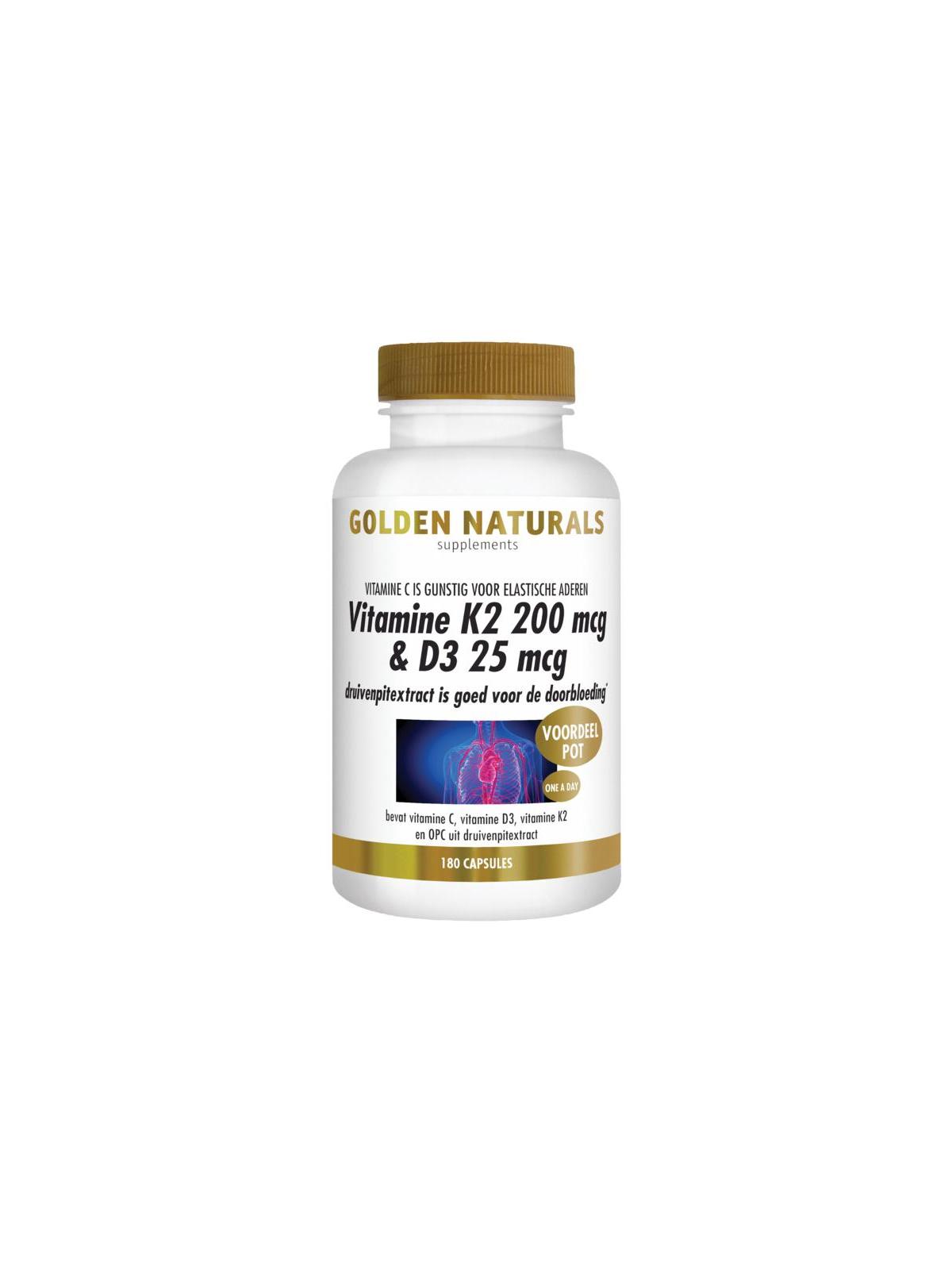 Vitamine K2 MK-7 200mcg & D3 25mcg