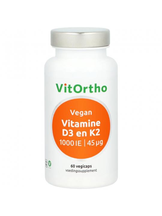 Vitamine D3 1000IE K2 45mcg vegan