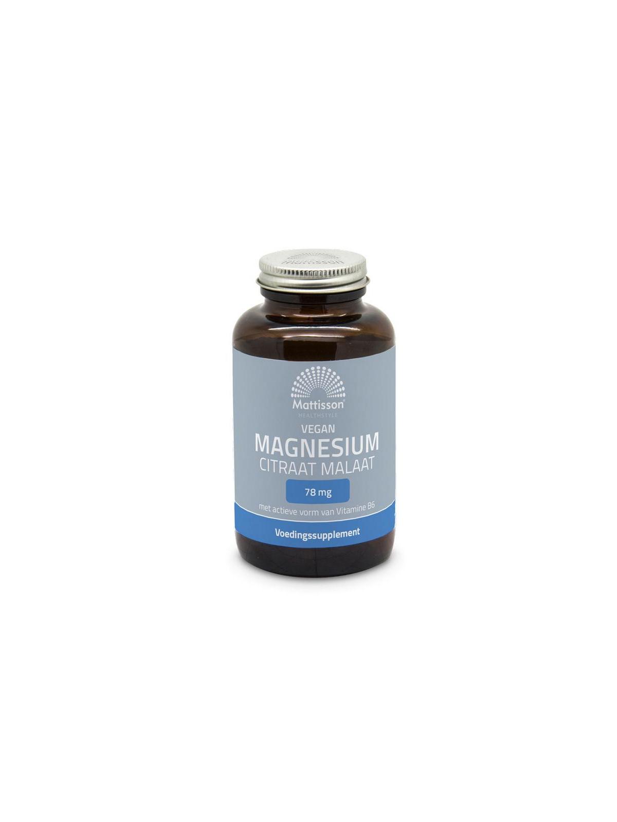 Magnesium citraat malaat met actieve vorm vit. b6