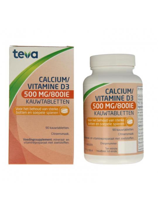 Calcium / Vitamine D 500mg/800IE kauwtablet