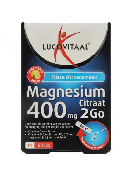 Magnesium citraat 400mg 2go sticks