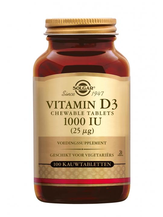 Vitamine D-3 1000 IU/25 mcg kauwtabletten