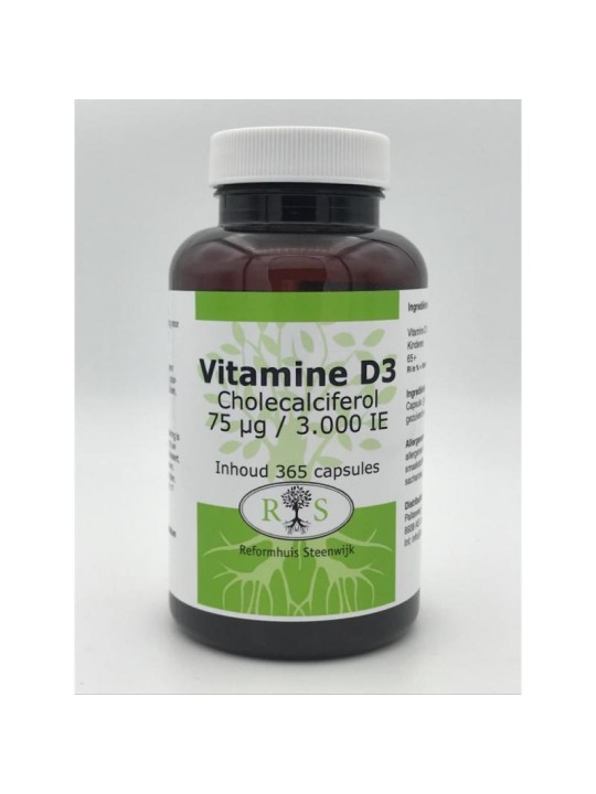 Vitamine D3 Cholecalciferol 75 ug / 3000 IE 365 caps